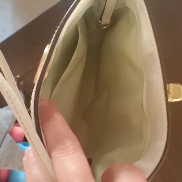 Coach Signature C's Brown White Gold Clutch Wristlet - Picture 6 of 6